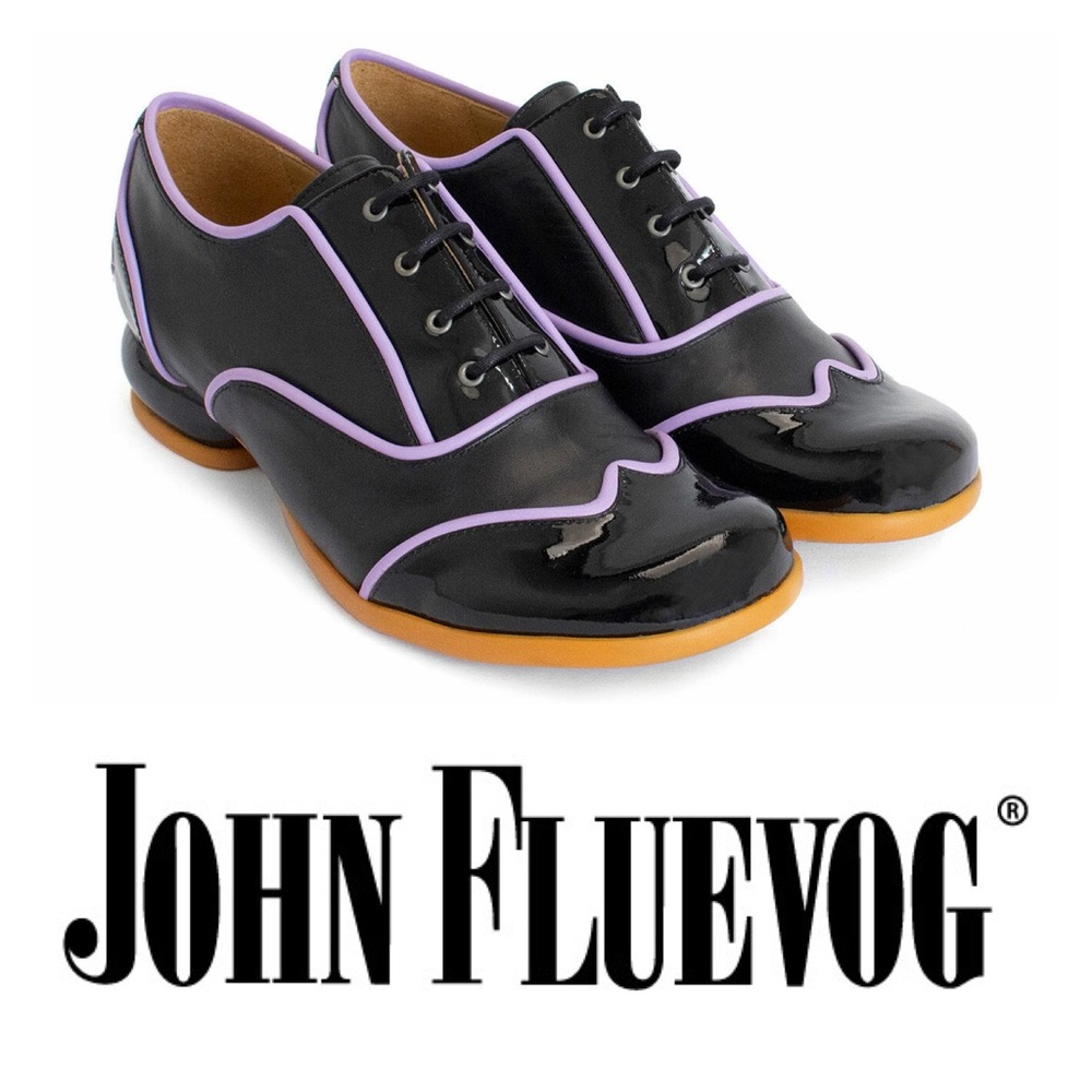 BRAND NEW FLUEVOG MARTHA Black/Purple Women’s Shoe Size 7.5 - w/ shoe, box, bag